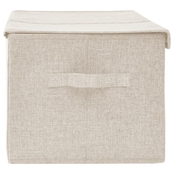 Boîte de rangement Tissu 50x30x25 cm Crème