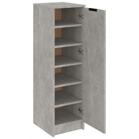 Armoire à chaussures Gris béton 30x35x100 cm Bois d'ingénierie