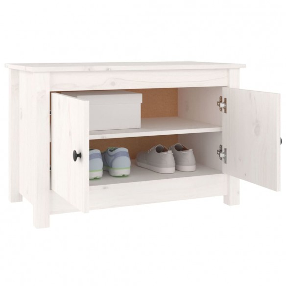 Armoire à chaussures Blanc 70x38x45,5 cm Bois de pin massif