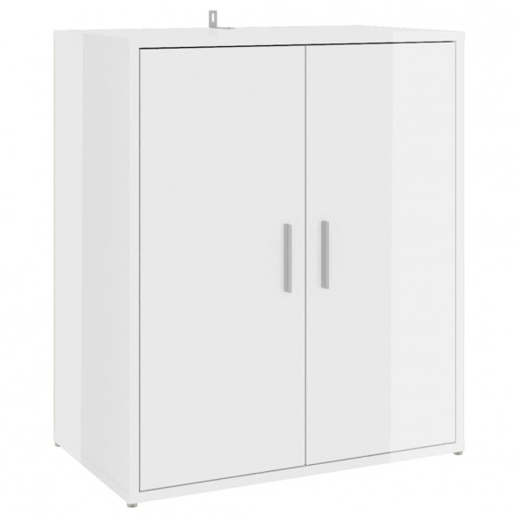 Armoire à chaussures Blanc brillant 60x35x70 cm Aggloméré