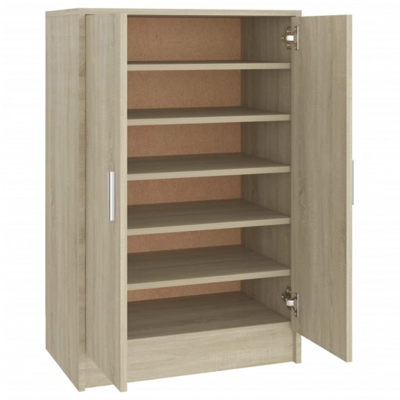 Armoire à chaussures Chêne Sonoma 60x35x92 cm Aggloméré