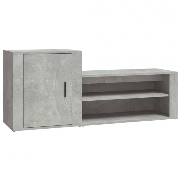 Armoire à chaussures Gris béton 130x35x54 cm Bois d'ingénierie