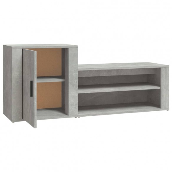 Armoire à chaussures Gris béton 130x35x54 cm Bois d'ingénierie