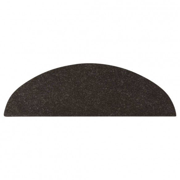 Tapis d'escalier auto-adhésifs 10 pcs noir 56x17x3 cm