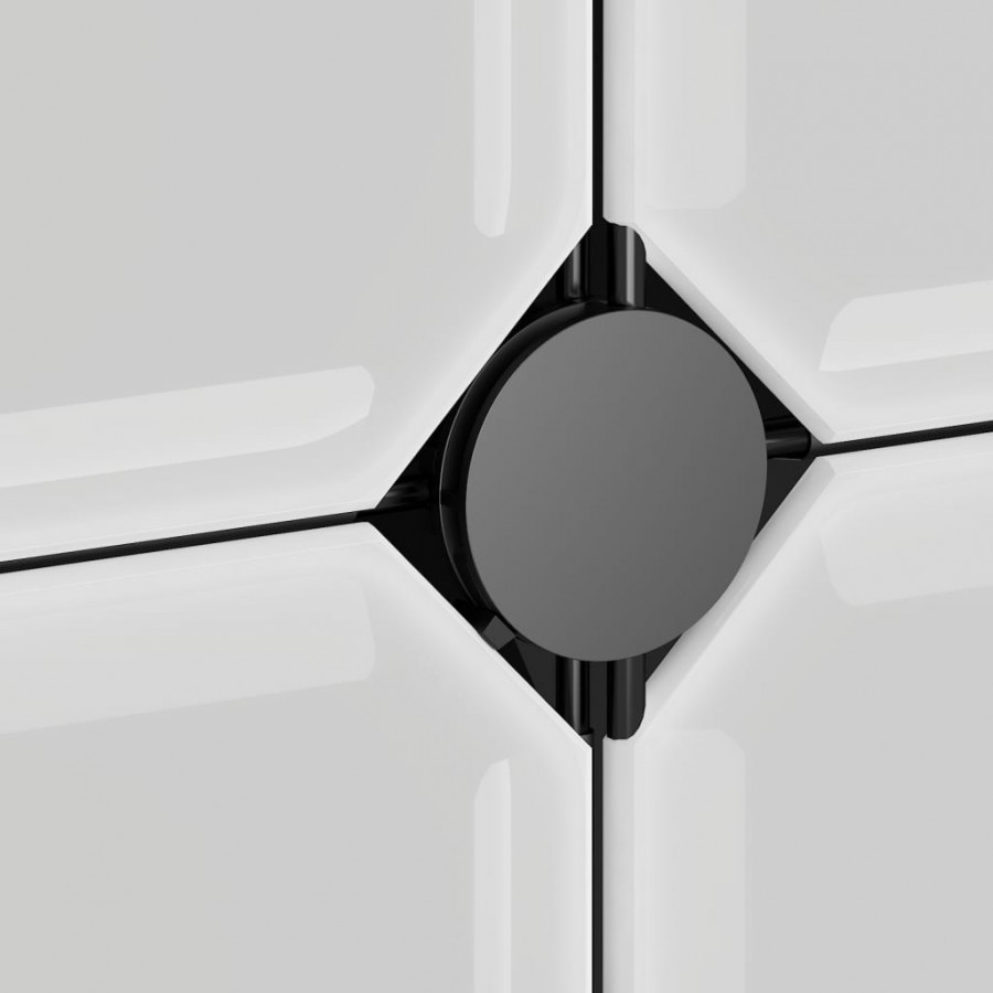 Cubes de rangement 9 pcs avec portes Noir PP
