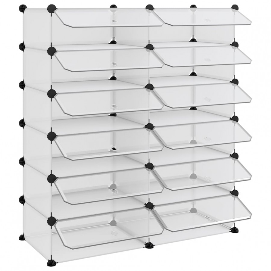 Étagère à chaussures Transparent 94,5x36,5x106 cm PP