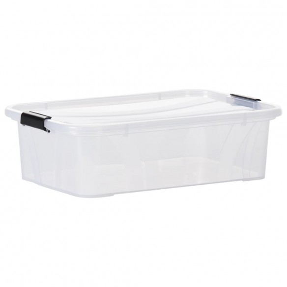 Boîtes de rangement avec couvercles 2 pcs Transparent 7 L