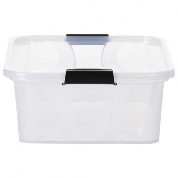 Boîtes de rangement avec couvercles 2 pcs Transparent 7 L