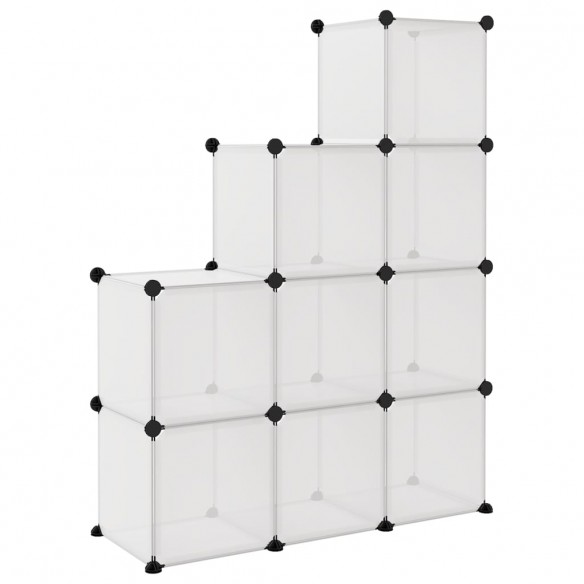 Cubes de rangement 9 pcs Transparent PP