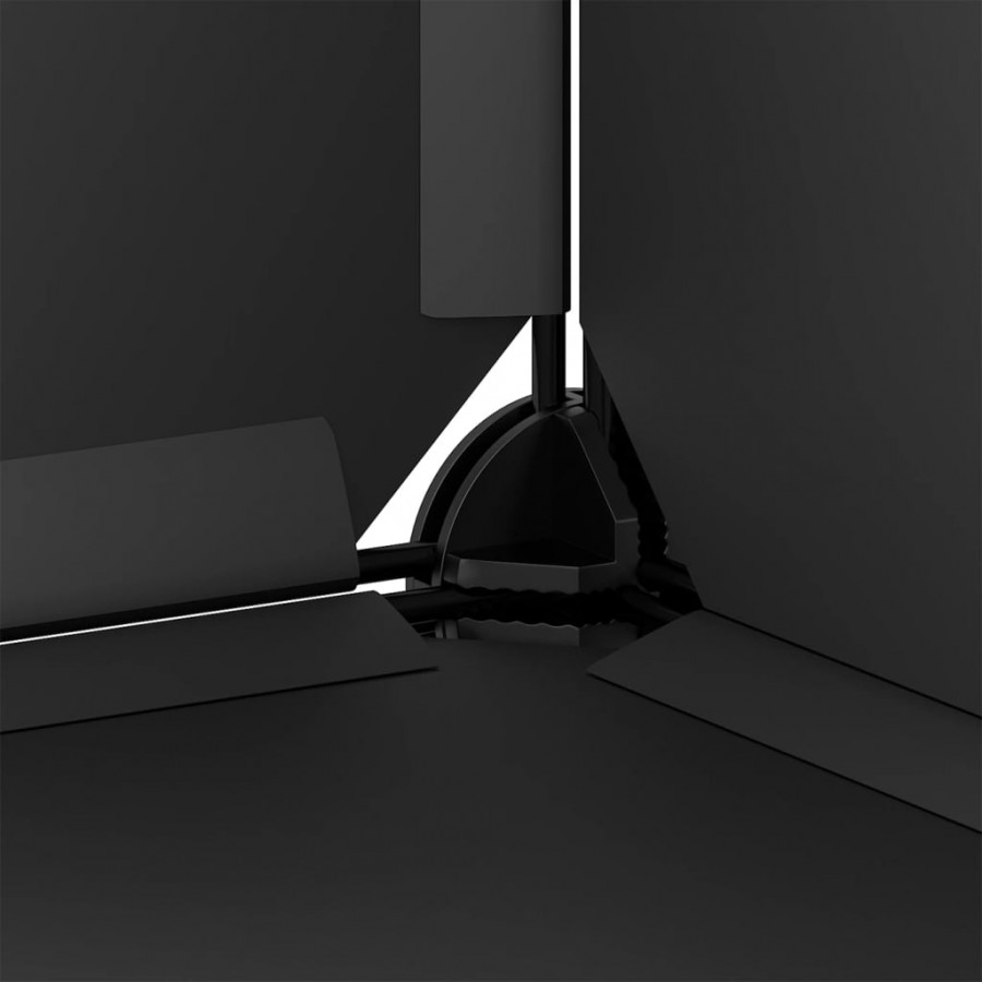 Cubes de rangement 15 pcs Noir PP
