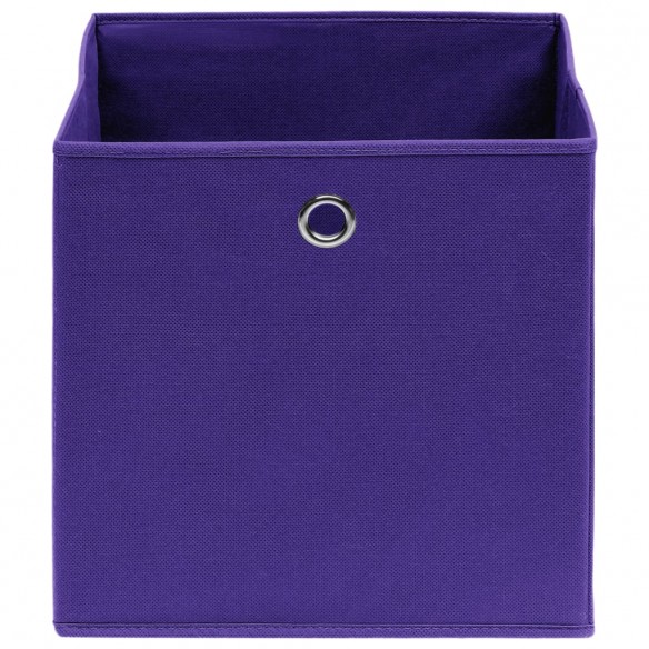 Boîtes de rangement 10 pcs Violet 32x32x32 cm Tissu