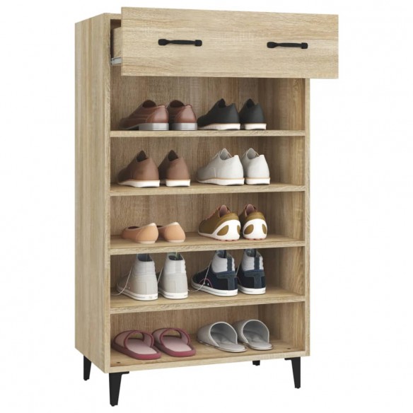 Armoire à chaussures Chêne sonoma 60x35x105cm Bois d'ingénierie