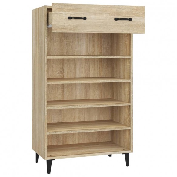 Armoire à chaussures Chêne sonoma 60x35x105cm Bois d'ingénierie