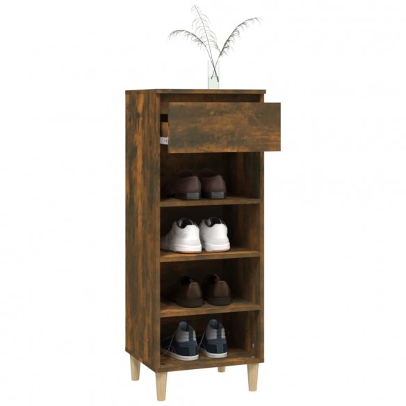 Armoire à chaussures Chêne fumé 40x36x105 cm Bois d'ingénierie