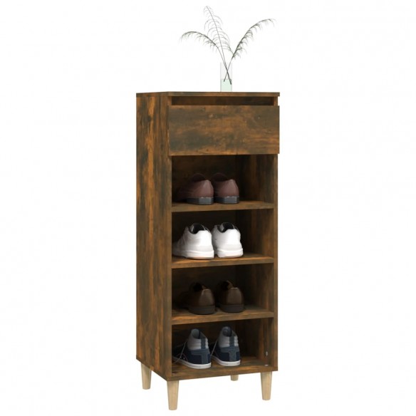 Armoire à chaussures Chêne fumé 40x36x105 cm Bois d'ingénierie