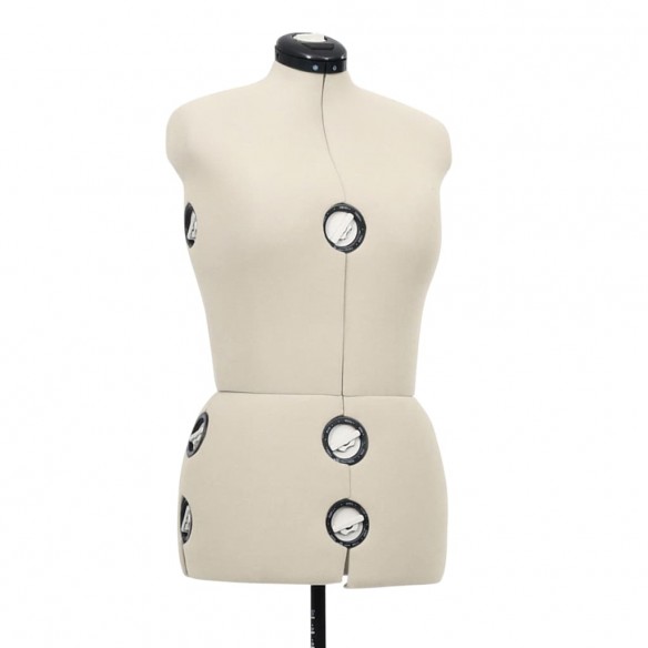 Mannequin de robe ajustable pour femme Crème M Taille 40-46