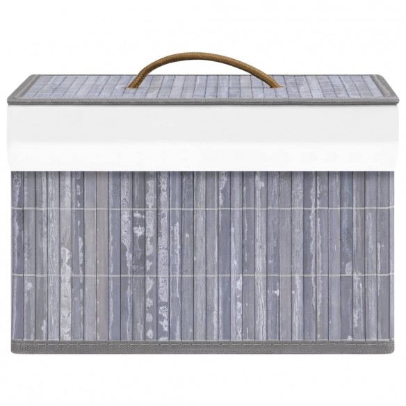 Boîtes de rangement en bambou 4 pcs Gris