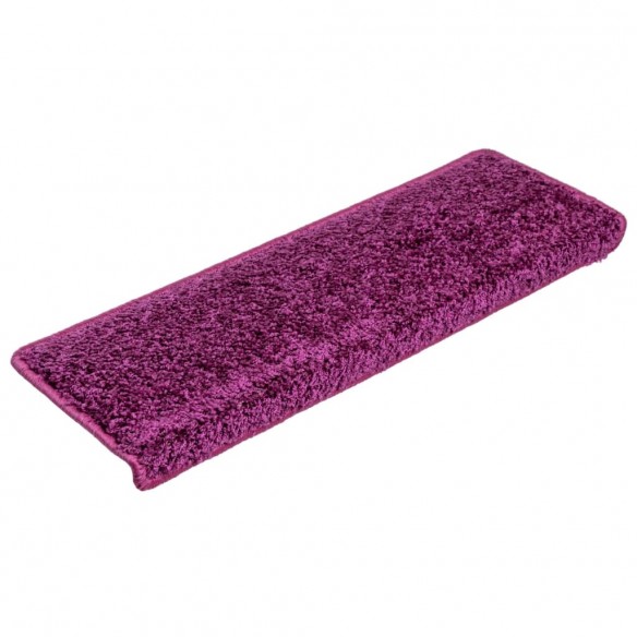 Tapis d'escalier 10 pcs 65x21x4 cm Violet