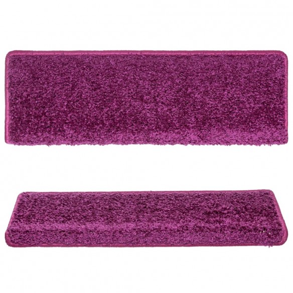 Tapis d'escalier 10 pcs 65x21x4 cm Violet