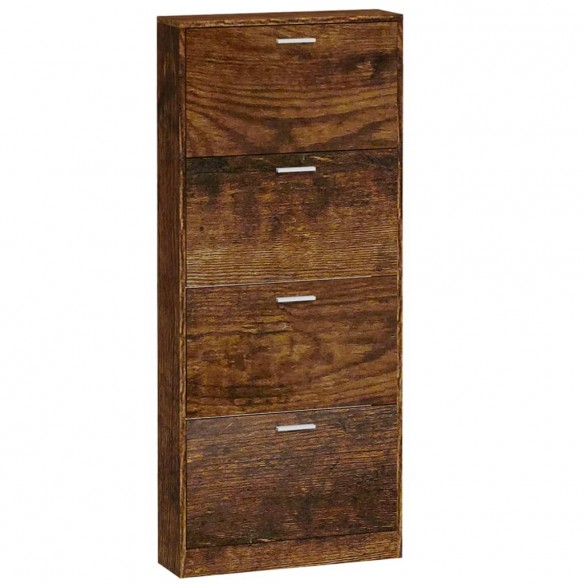 Armoire à chaussures Chêne fumé 59x17x150 cm Bois d'ingénierie