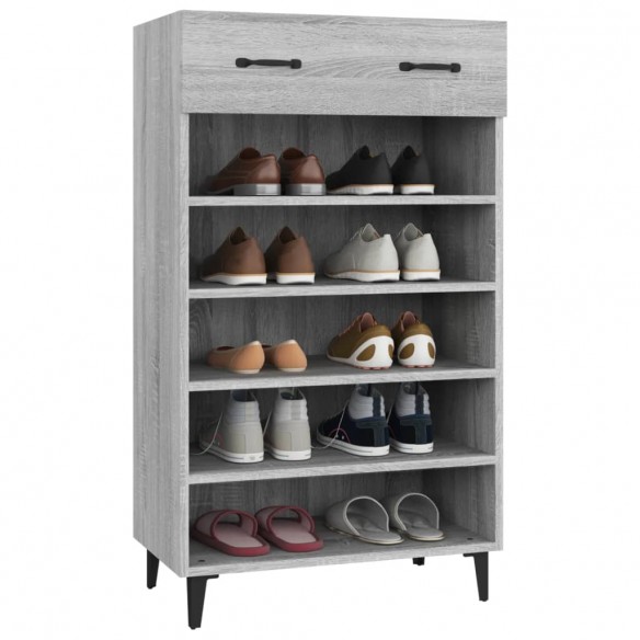 Armoire à chaussures Sonoma gris 60x35x105 cm Bois d'ingénierie