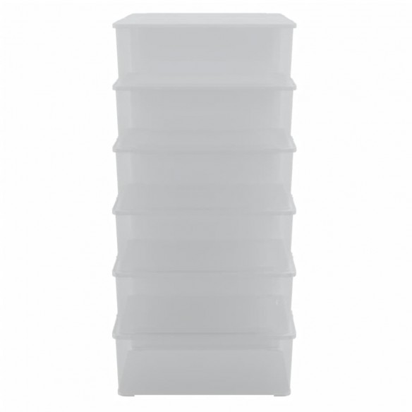 Boîtes de rangement en plastique 12 pcs 5 L empilables