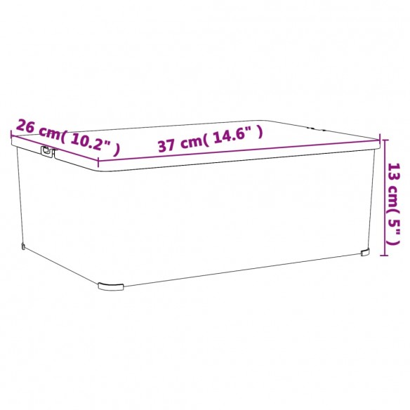 Boîtes de rangement en plastique 3 pcs 10 L empilables