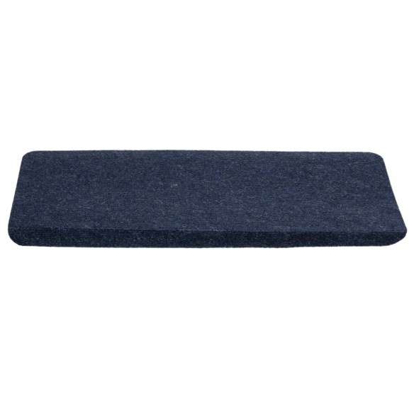 Tapis d'escalier auto-adhésifs 15 pcs 65x24,5x3,5 cm Bleu