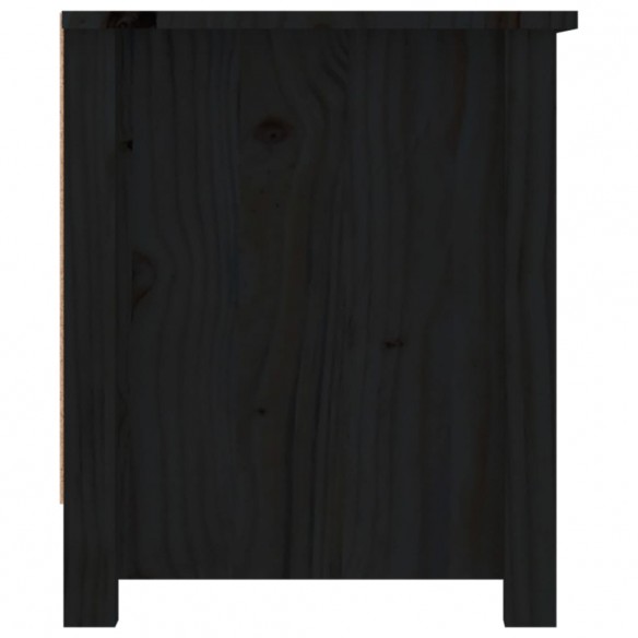 Armoire à chaussures Noir 110x38x45,5 cm Bois de pin massif