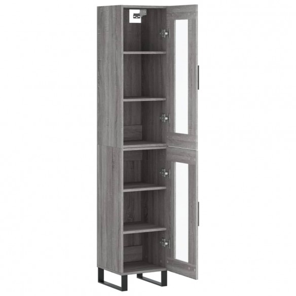 Buffet haut Sonoma gris 34,5x34x180 cm Bois d'ingénierie