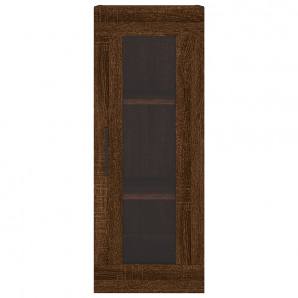 Buffet haut Chêne marron 34,5x34x180 cm Bois d'ingénierie