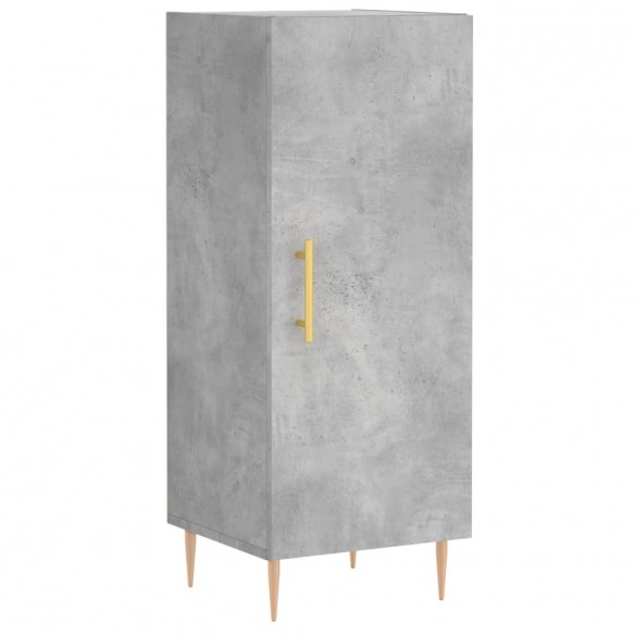 Buffet haut Gris béton 34,5x34x180 cm Bois d'ingénierie