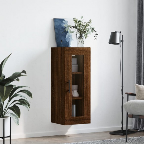 Armoire murale chêne marron 34,5x34x90 cm