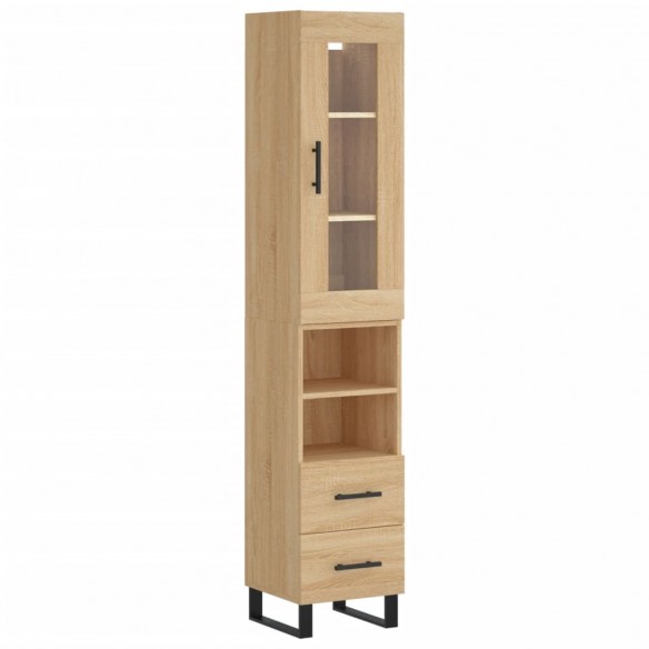 Buffet haut Chêne sonoma 34,5x34x180 cm Bois d'ingénierie