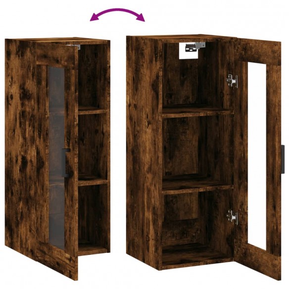 Armoire murale chêne fumé 34,5x34x90 cm