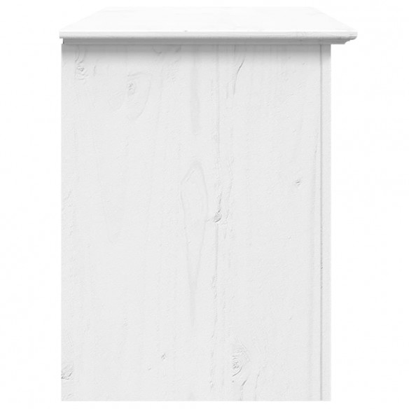 Meuble TV avec 2 tiroirs BODO blanc 91x43x56 cm bois massif pin