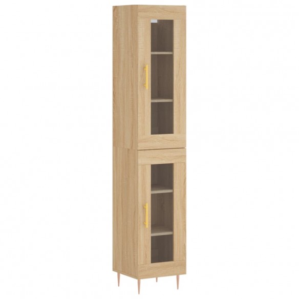 Buffet haut Chêne sonoma 34,5x34x180 cm Bois d'ingénierie