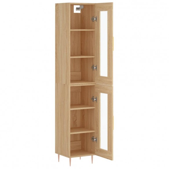 Buffet haut Chêne sonoma 34,5x34x180 cm Bois d'ingénierie