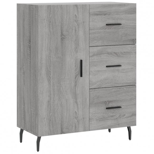 Buffet haut Sonoma gris 69,5x34x180 cm Bois d'ingénierie