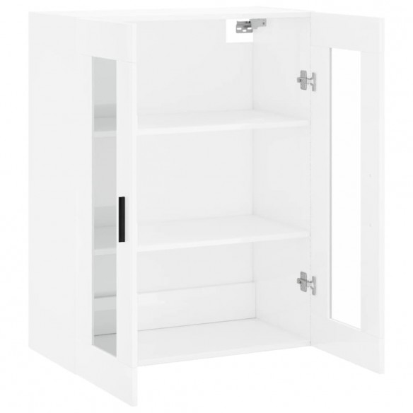 Armoire murale blanc brillant 69,5x34x90 cm