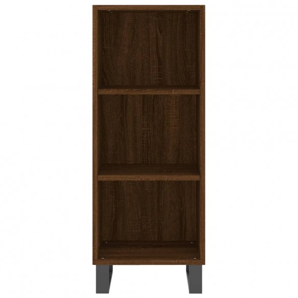 Buffet haut Chêne marron 34,5x34x180 cm Bois d'ingénierie