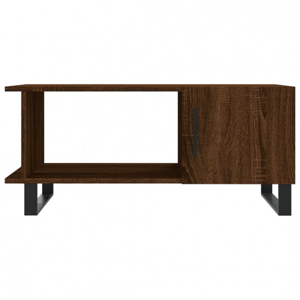 Table basse chêne marron 90x50x40 cm bois d'ingénierie