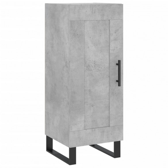 Buffet haut Gris béton 34,5x34x180 cm Bois d'ingénierie