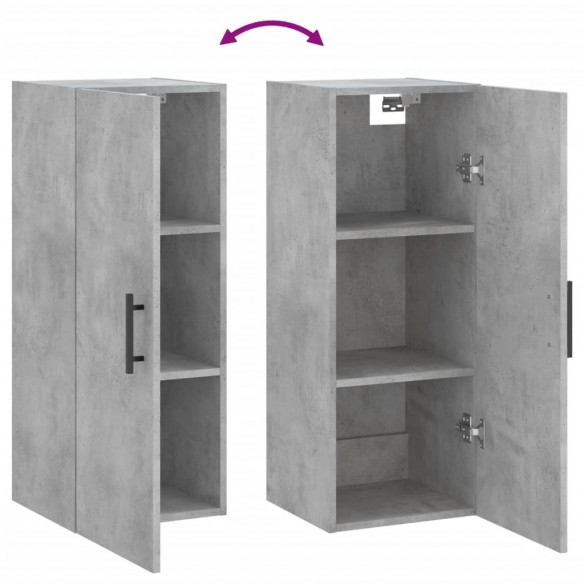 Armoire murale gris béton 34,5x34x90 cm