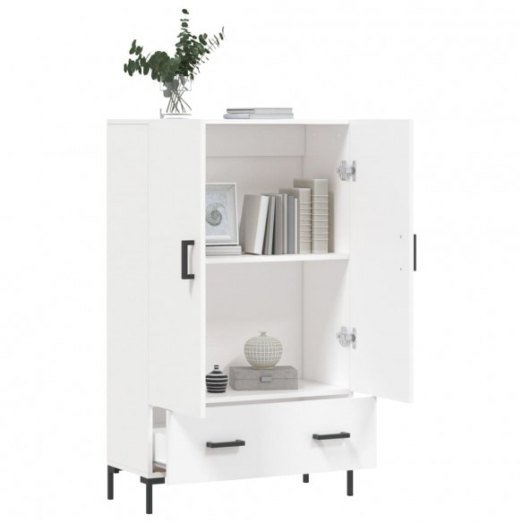 Buffet haut blanc 69,5x31x115 cm bois d'ingénierie