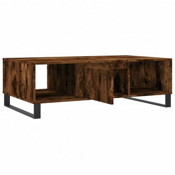 Table basse chêne fumé 104x60x35 cm bois d'ingénierie