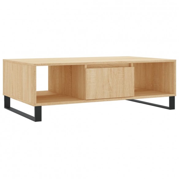 Table basse chêne sonoma 104x60x35 cm bois d'ingénierie