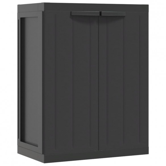 Armoire de rangement d'extérieur noir 65x37x85 cm PP