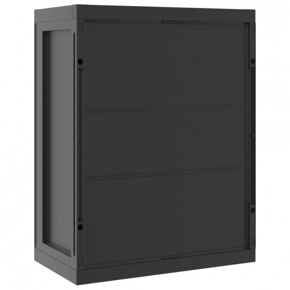 Armoire de rangement d'extérieur noir 65x37x85 cm PP