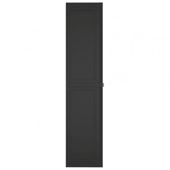 Armoire de rangement d'extérieur noir 65x37x165 cm PP